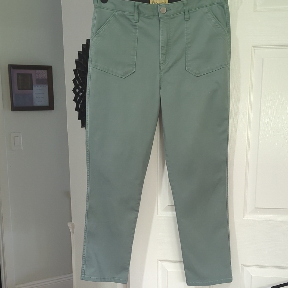 EUC Democracy Utility Straight Leg Ab Technology Olive Size 16 Jeans
